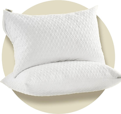 Waterproof Zippered Pillow Protectors King Size Hypoallergenic Pillow Covers