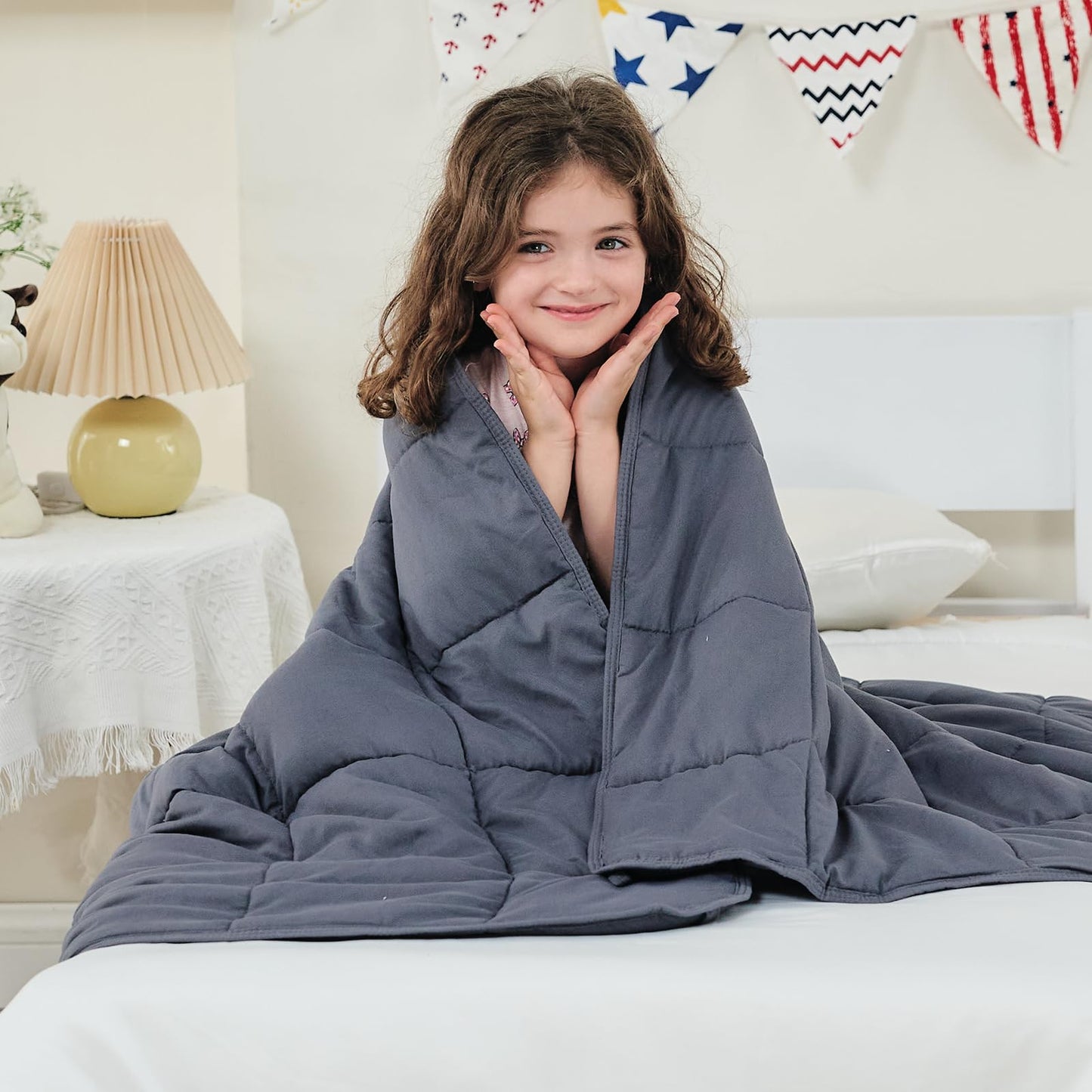 Cooling Weighted Blanket Microfiber Glass Bead Machine Washable Heavy Blanket