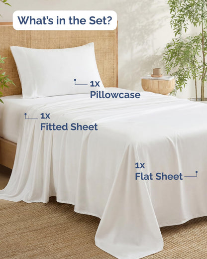 Bamboo Sheet Set Deep Pocket Breathable Bedding Set