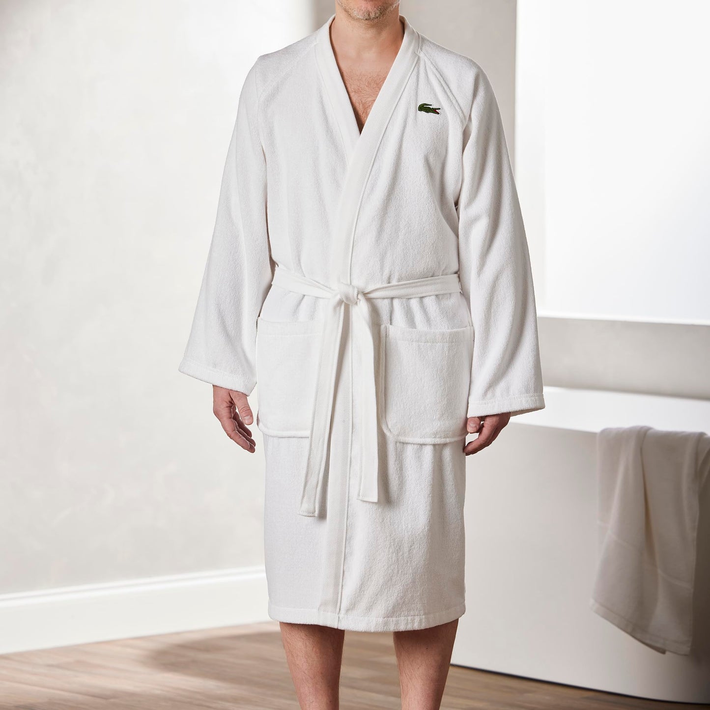 Cotton Terry Bathrobe Unisex Soft Absorbent Quick Dry Spa Robe