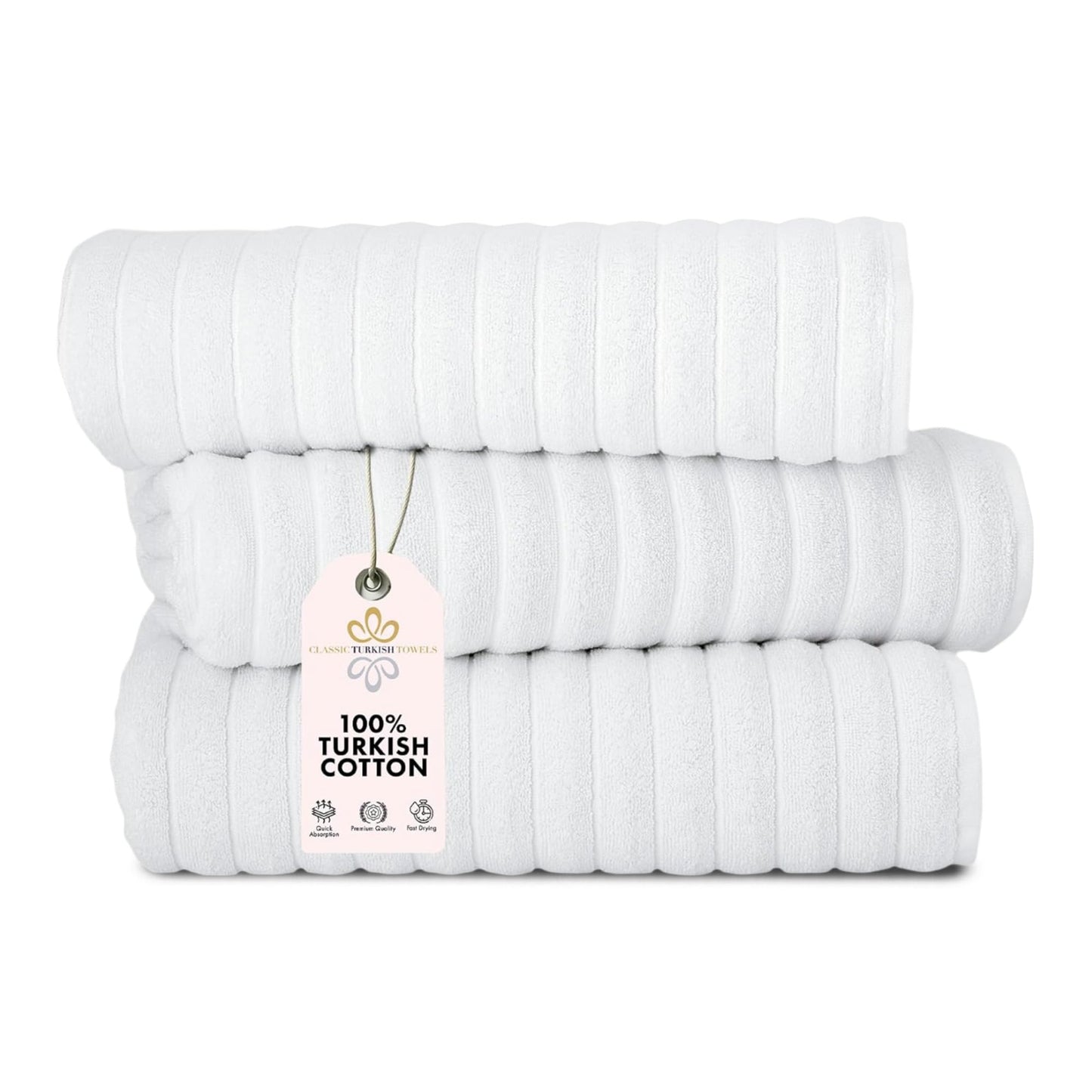 Turkish Cotton Luxury Towel Set Ultra Absorbent Spa Bath Towels