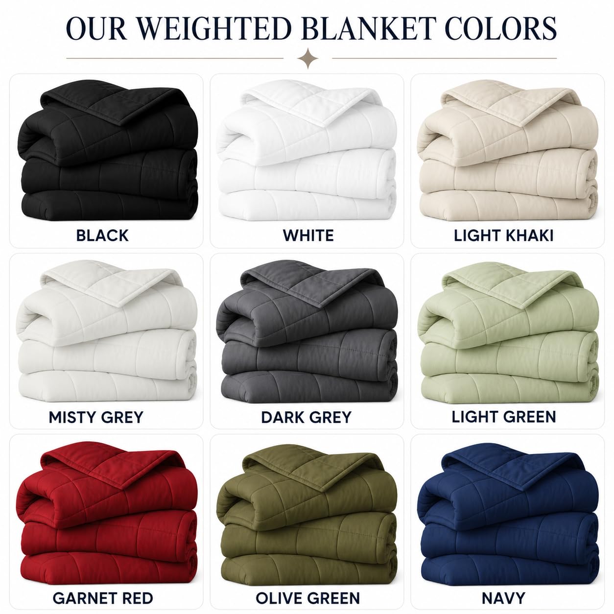 Weighted Blanket 400 Thread Count All Season Bed Throw Premium Comfort