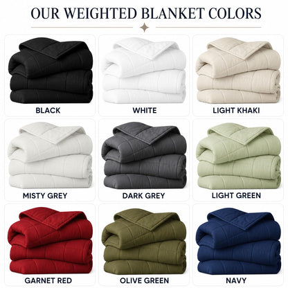 Weighted Blanket 400 Thread Count All Season Bed Throw Premium Comfort