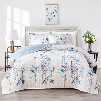 Flysheep Floral Quilt Set-QST1