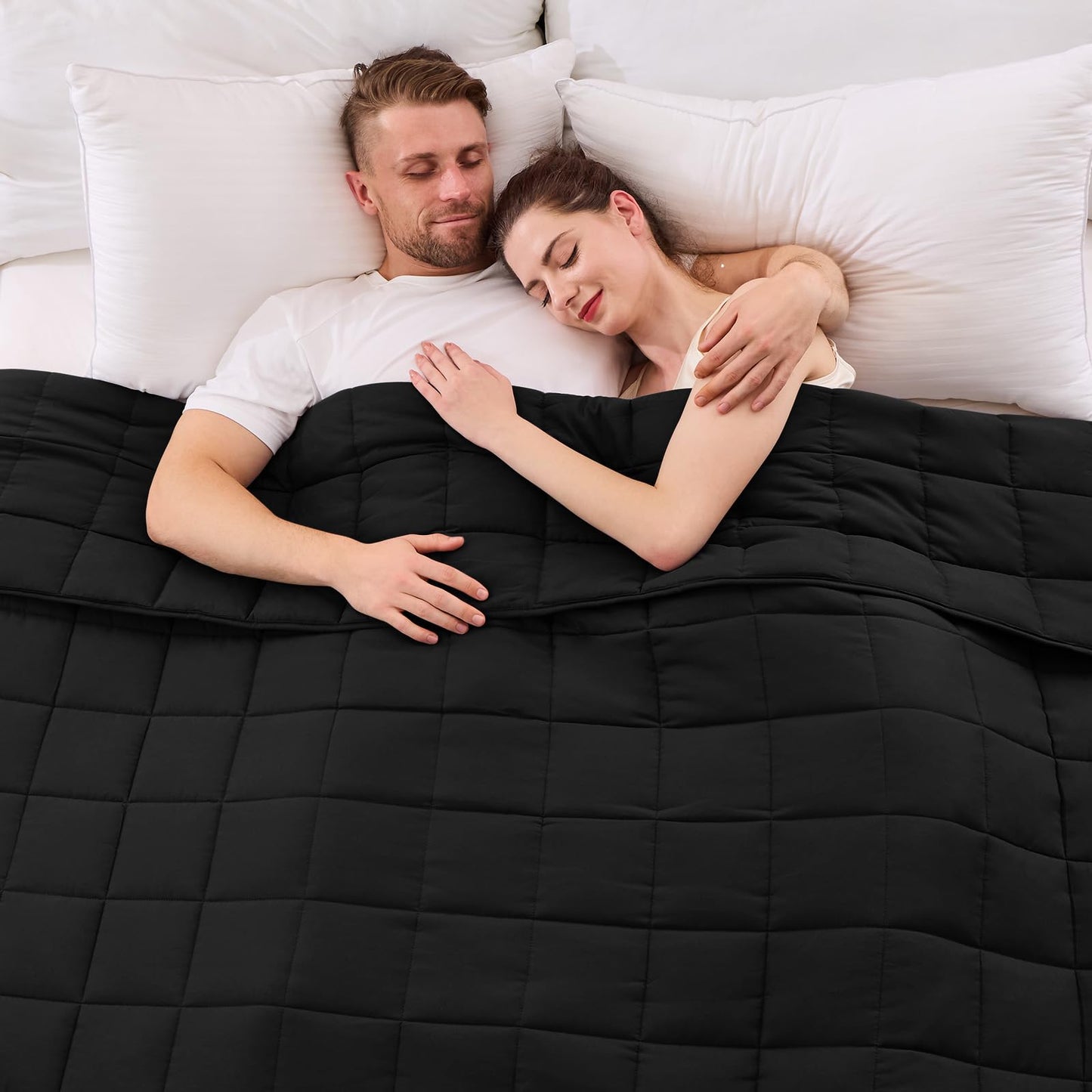 Cooling Weighted Blanket Microfiber Glass Bead Machine Washable Heavy Blanket