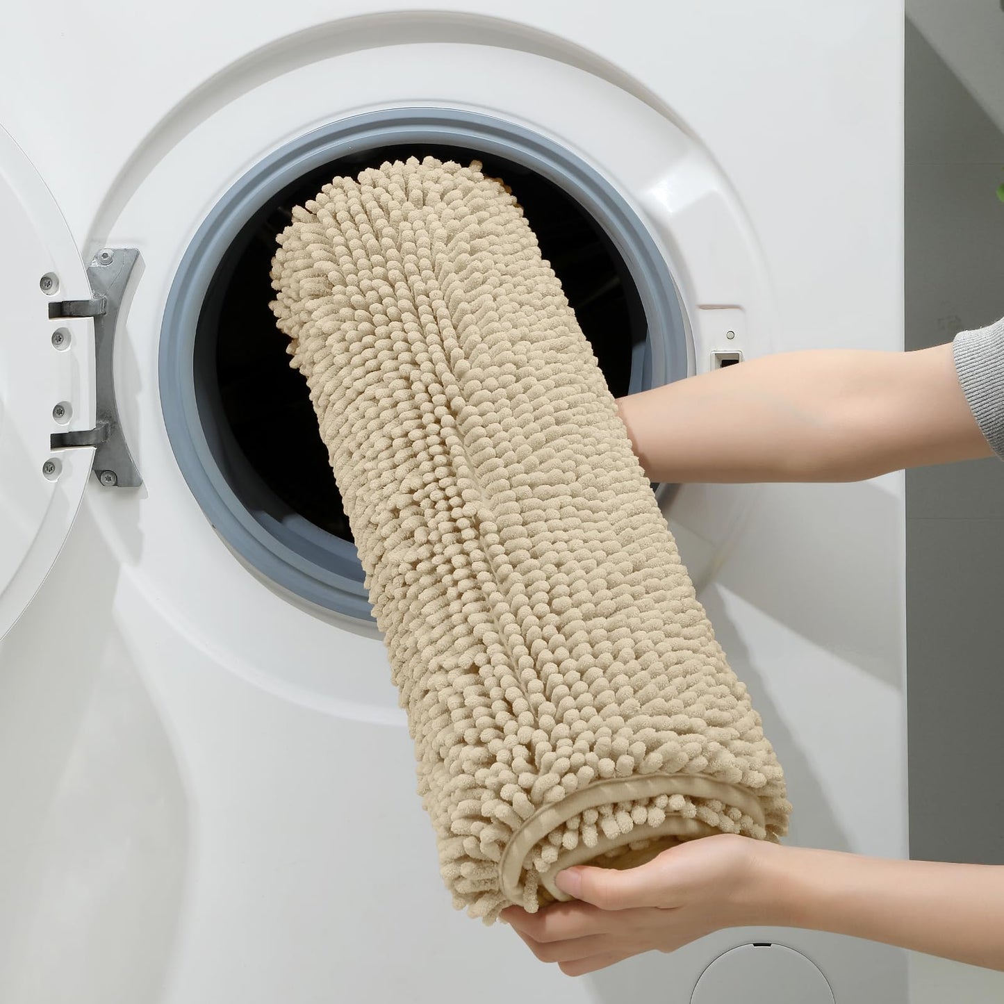 Chenille Bathroom Rug Set 3 Piece Ultra Soft Non Slip Absorbent Bath Mat