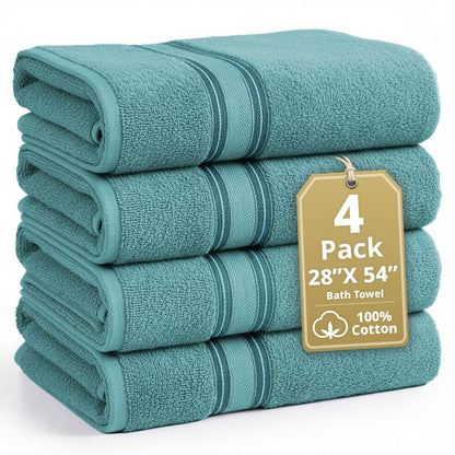 Zero Twist Cotton Bath Towel Set Quick Dry Ultra Absorbent Soft Towels