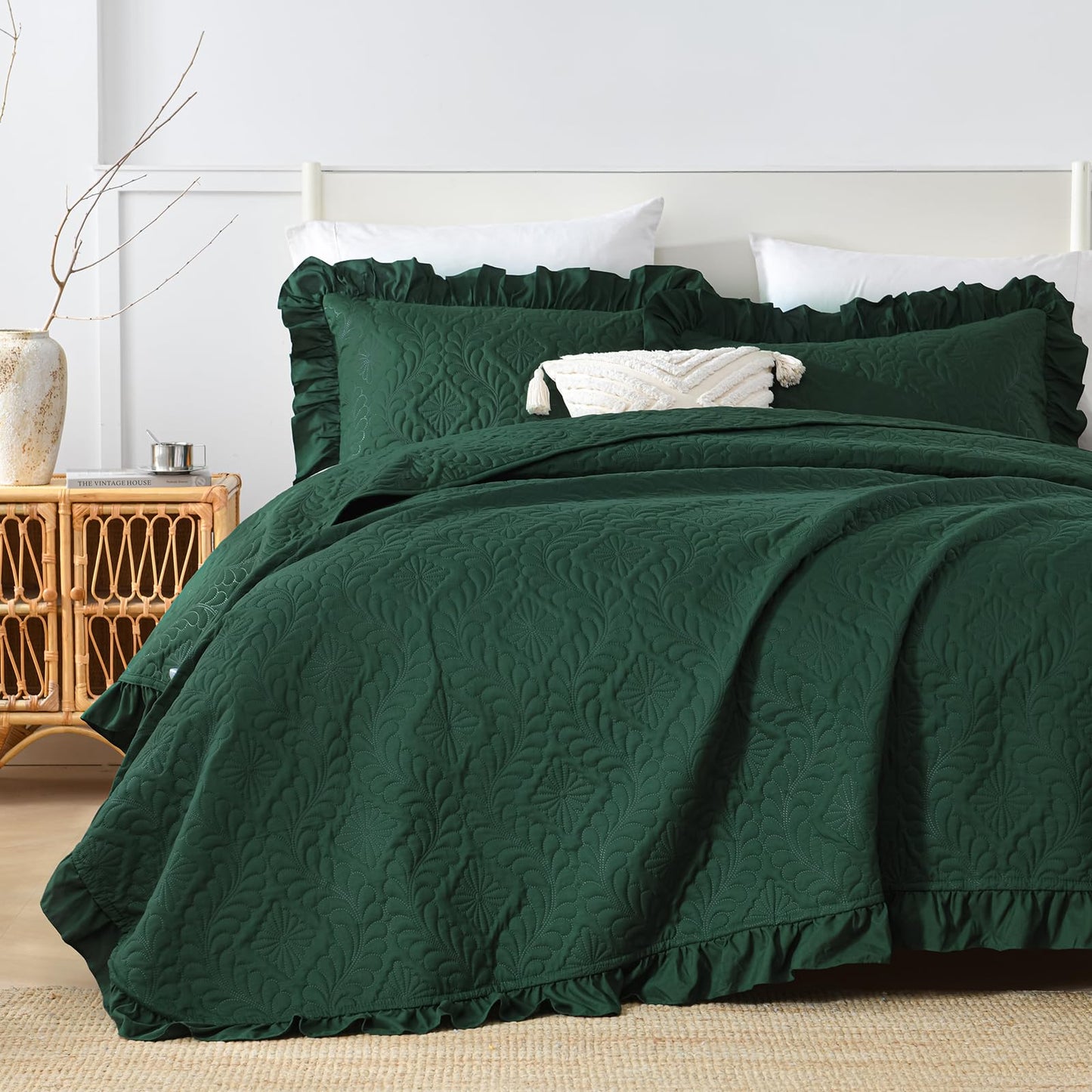 DJY Quilt Set Paisley Bedspread Soft Microfiber Bedding Set for All Season