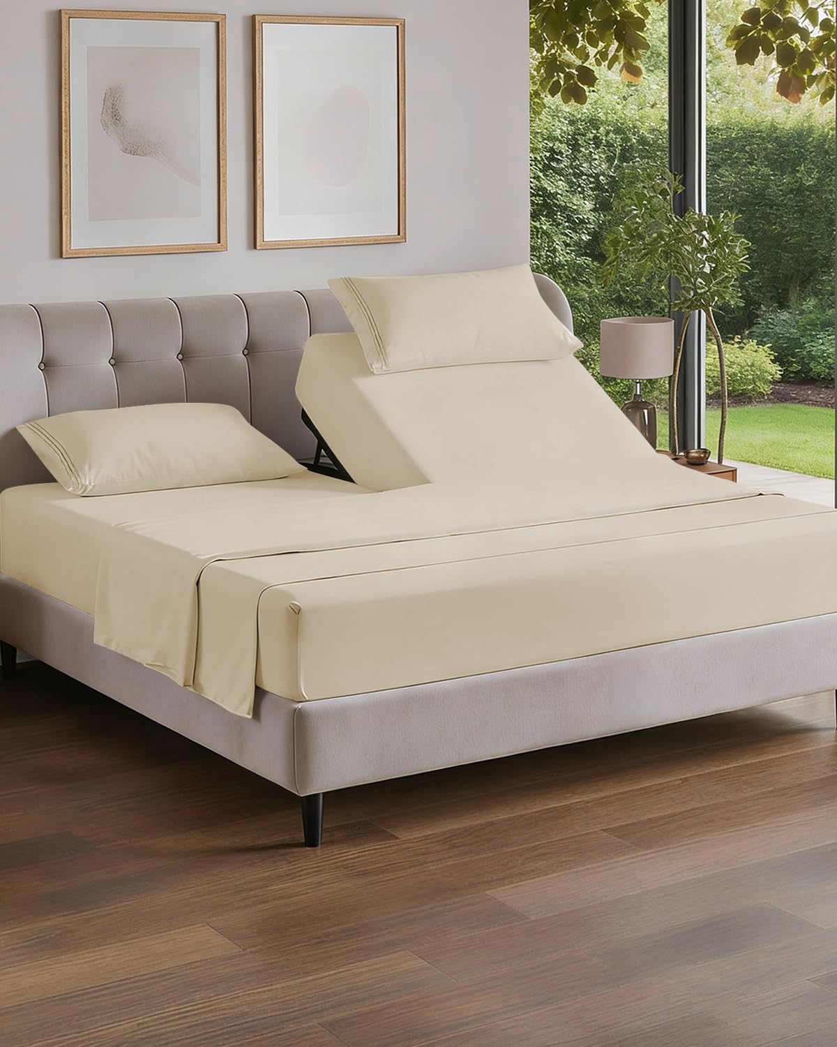 Cooling Sheet Set 4 Piece Ultra Soft Deep Pocket Breathable Bedding