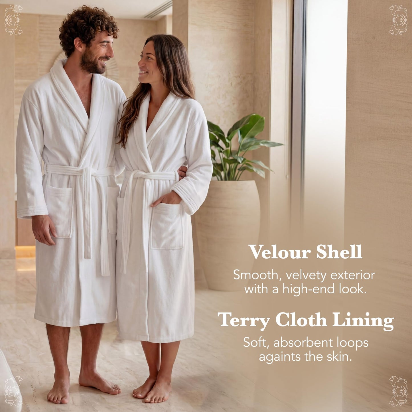 MONARCH Terry Velour Bathrobe