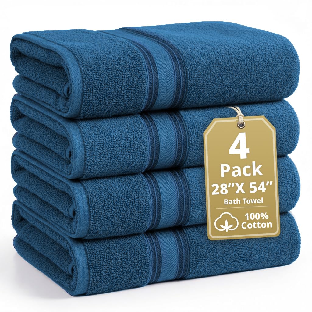 Zero Twist Cotton Bath Towel Set Quick Dry Ultra Absorbent Soft Towels