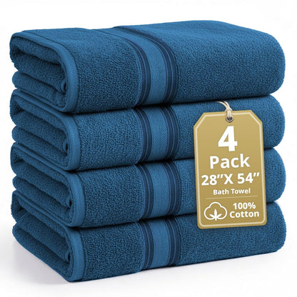 Zero Twist Cotton Bath Towel Set Quick Dry Ultra Absorbent Soft Towels