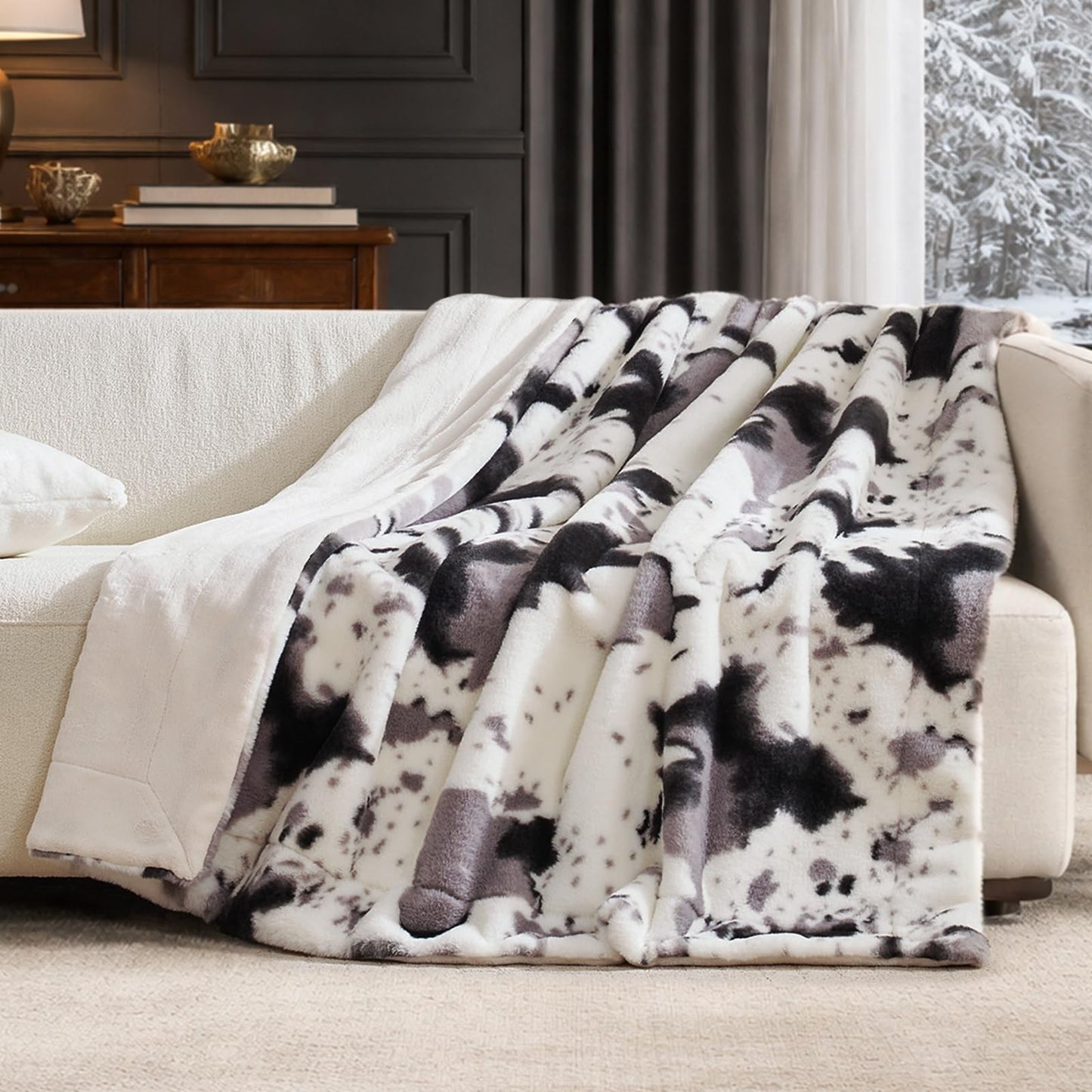 Faux Fur Sherpa Throw Blanket Double Sided Soft Fluffy Warm Couch Bed Blanket