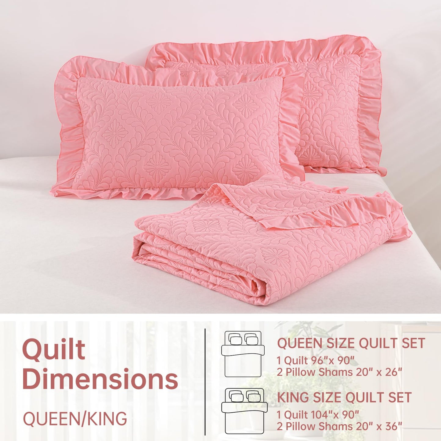 DJY Quilt Set Paisley Bedspread Soft Microfiber Bedding Set for All Season