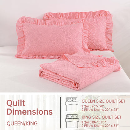 DJY Quilt Set Paisley Bedspread Soft Microfiber Bedding Set for All Season