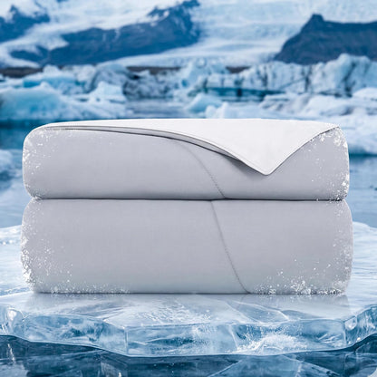 Cooling Comforter Double Sided Lightweight Ice Blanket Q-Max Breathable Summer Bedding