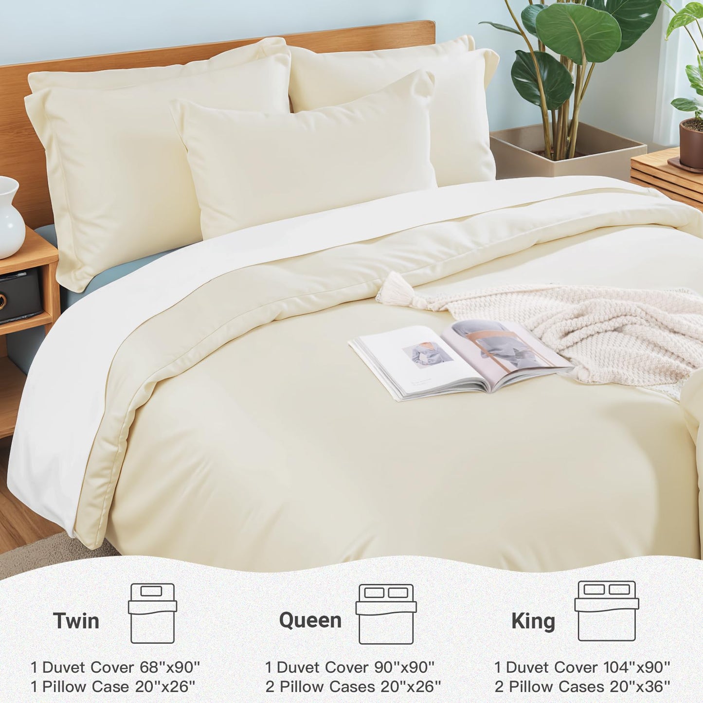 NEXHOME PRO Duvet Cover Set Viscose from Bamboo