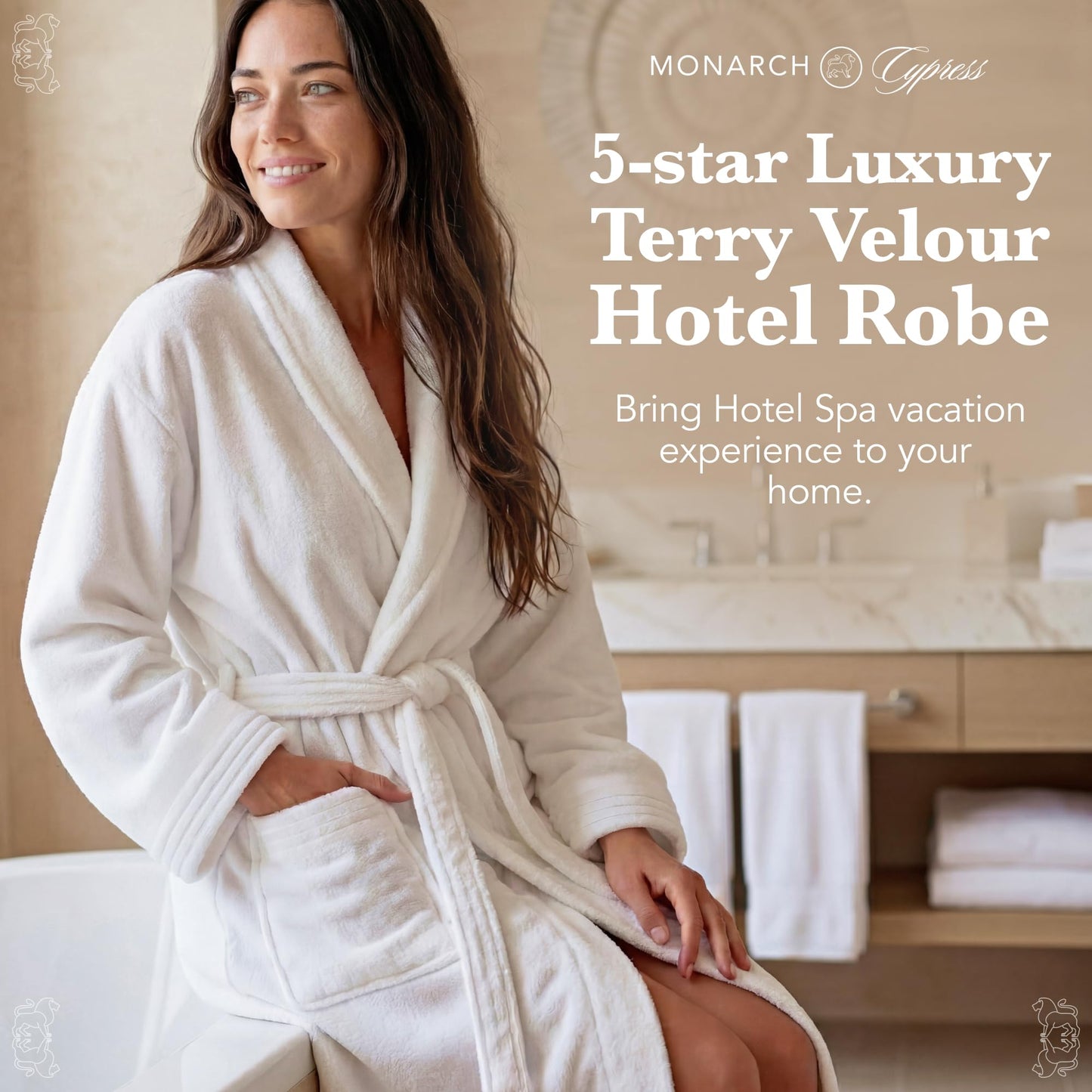 MONARCH Terry Velour Bathrobe