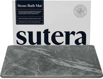 Diatomaceous Earth Bath Mat Quick Dry Non Slip Absorbent Bathroom Floor Mat