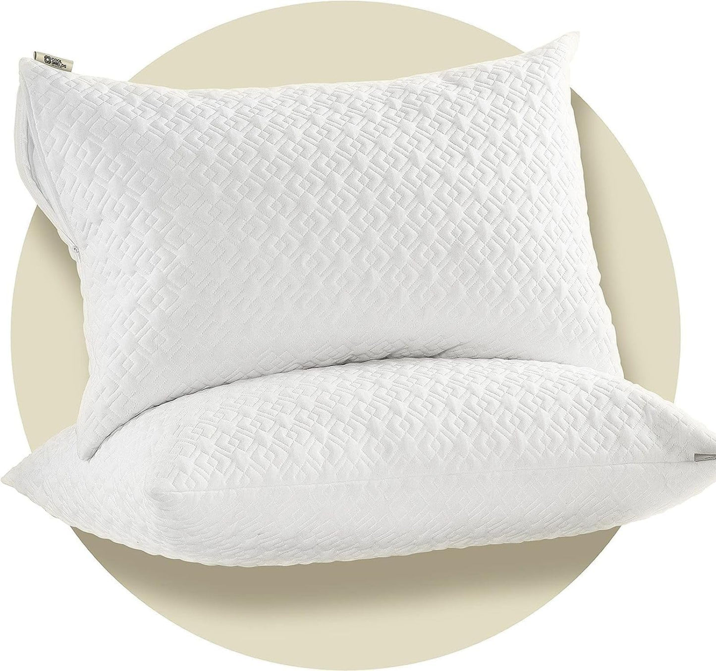 Waterproof Zippered Pillow Protectors King Size Hypoallergenic Pillow Covers