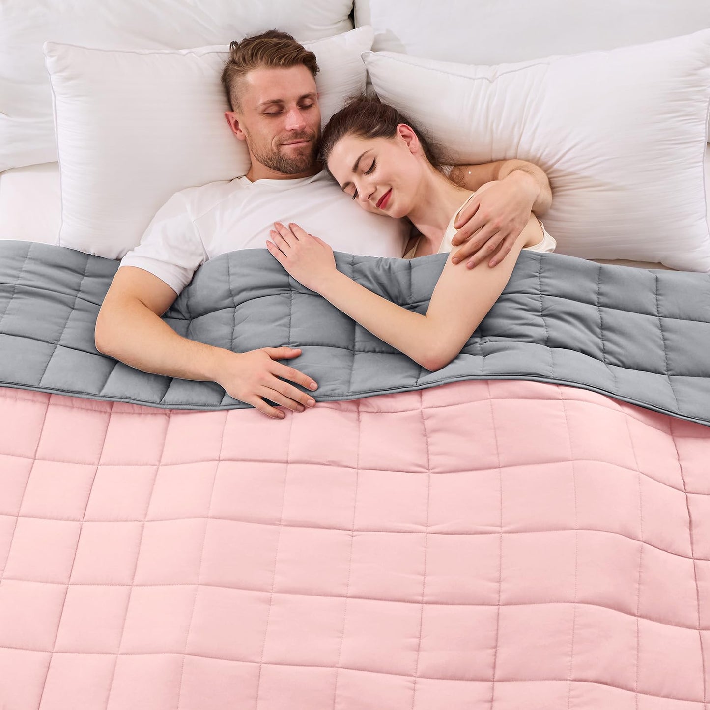 Cooling Weighted Blanket Microfiber Glass Bead Machine Washable Heavy Blanket