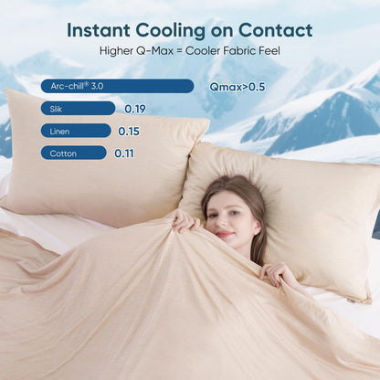 Cooling Blanket Lightweight Breathable Summer Sleep Blanket