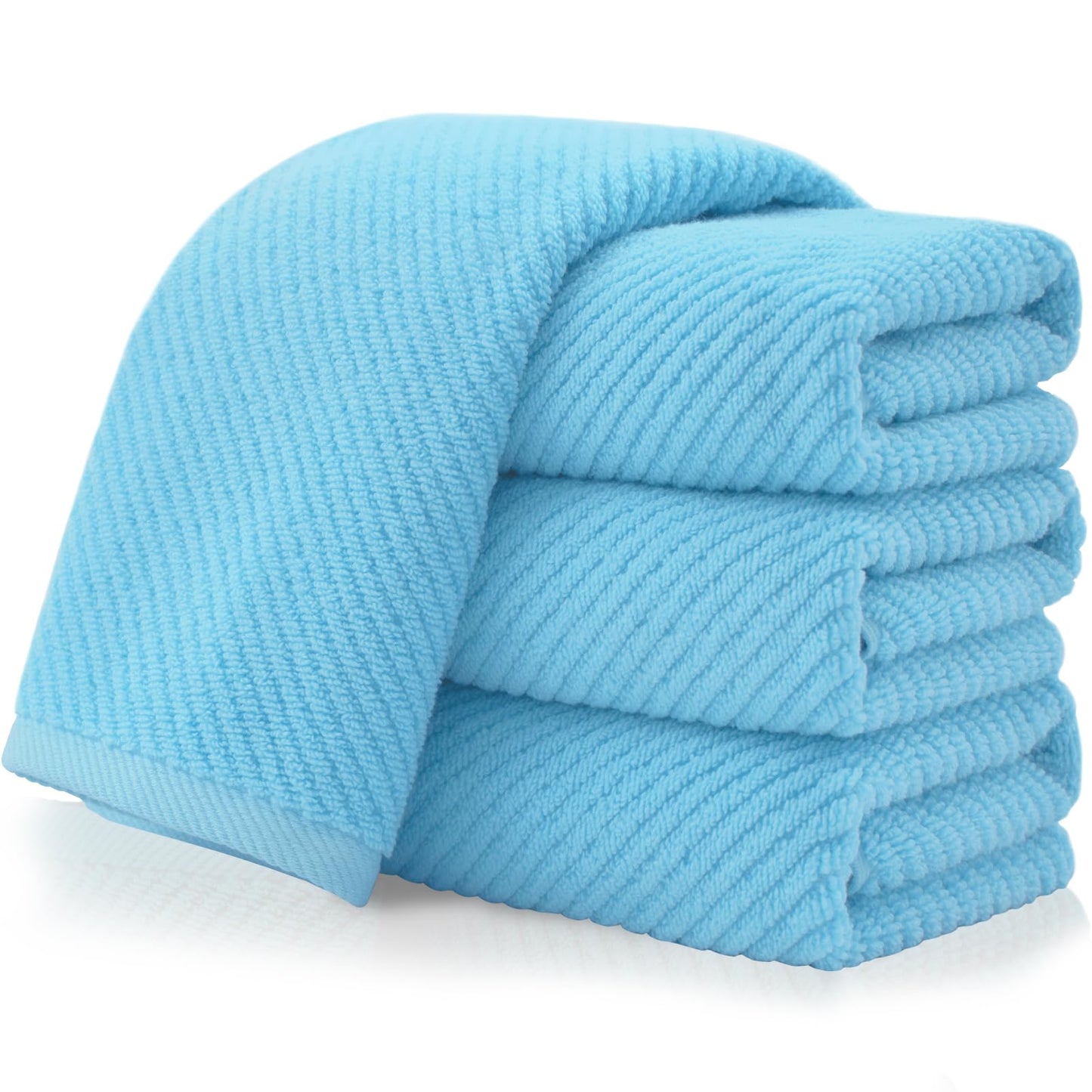 Cotton Bath Towel Set 6 Piece Soft Quick Dry Bathroom Towels Large Gift Set
