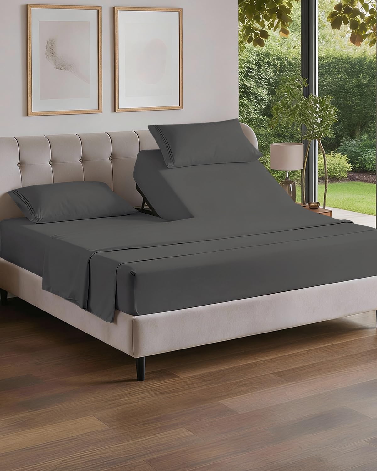 Cooling Sheet Set 4 Piece Ultra Soft Deep Pocket Breathable Bedding