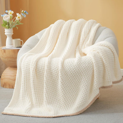 Waffle Throw Blanket Ultra Soft Lightweight Couch Bed Sofa Blanket
