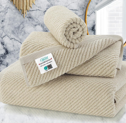 Cotton Bath Towel Set 6 Piece Soft Quick Dry Bathroom Towels Large Gift Set