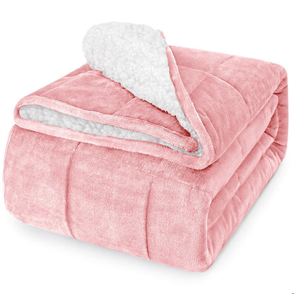 Cooling Weighted Blanket Microfiber Glass Bead Machine Washable Heavy Blanket