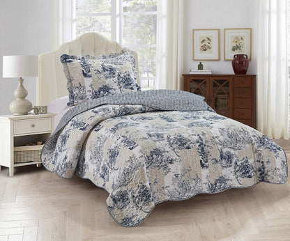 Patchwork Quilt Set Reversible Lightweight All Season Coverlet Bedding