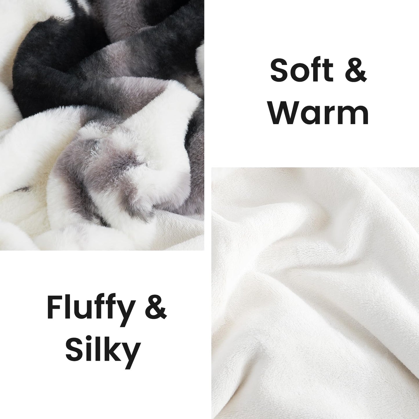 Faux Fur Sherpa Throw Blanket Double Sided Soft Fluffy Warm Couch Bed Blanket