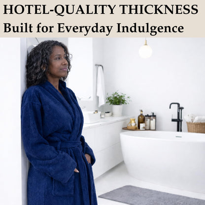 Turkish Cotton Terry Bathrobe Women Soft Absorbent Spa Hotel Robe