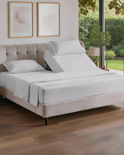 Cooling Sheet Set 4 Piece Ultra Soft Deep Pocket Breathable Bedding
