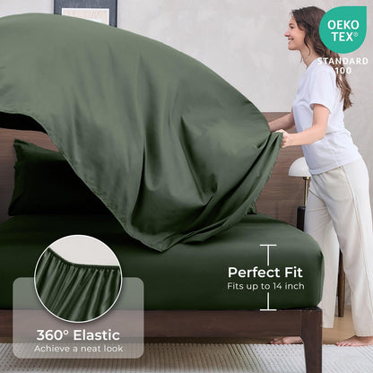 Comforter Set 7 Piece Bed in a Bag All Season Down Alternative Bedding