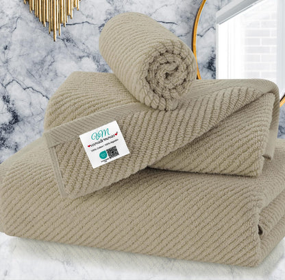 Cotton Bath Towel Set 6 Piece Soft Quick Dry Bathroom Towels Large Gift Set