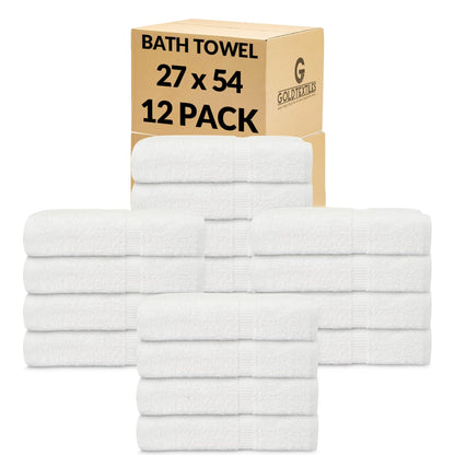Ring Spun Cotton Bath Towel Set Hotel Spa Soft Absorbent Towels 27x54