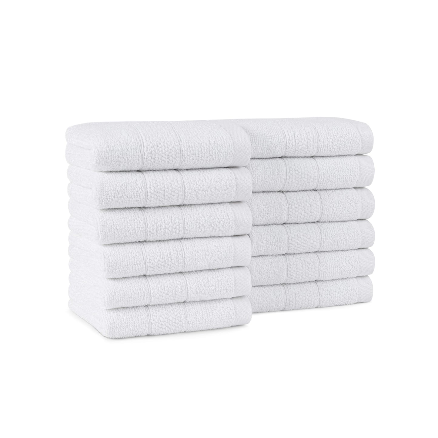 Ring Spun Cotton Washcloth Set Soft Absorbent Multipurpose Fingertip Towels