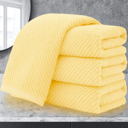 Cotton Bath Towel Set 6 Piece Soft Quick Dry Bathroom Towels Large Gift Set
