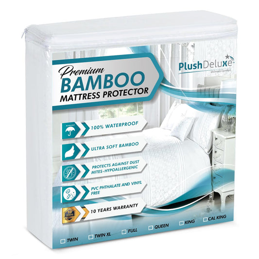 Bamboo Waterproof Mattress Protector Ultra Soft Breathable Deep Pocket Bed Cover