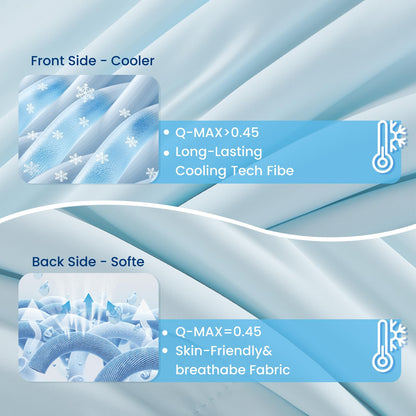 Cooling Comforter Double Sided Lightweight Ice Blanket Q-Max Breathable Summer Bedding