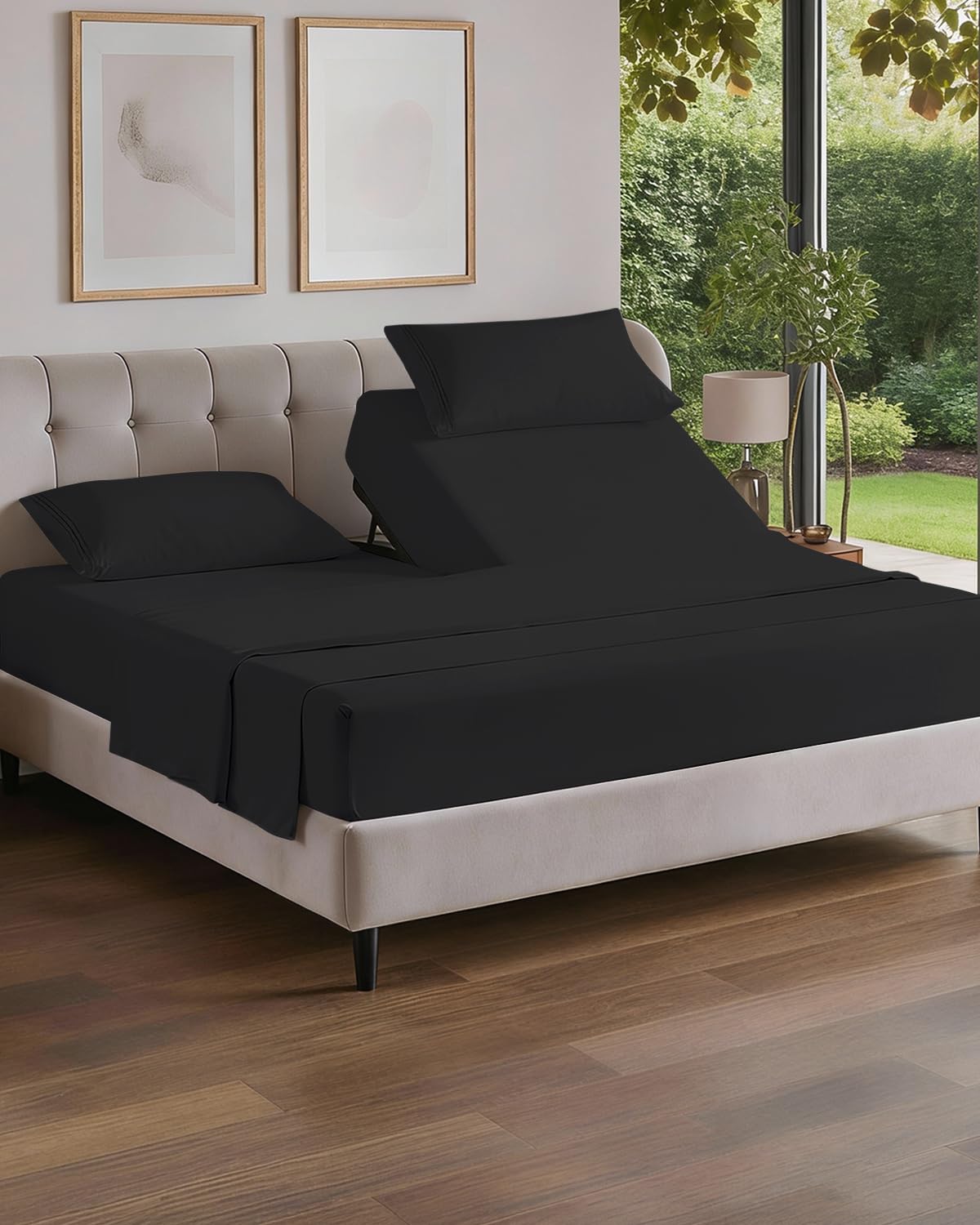Cooling Sheet Set 4 Piece Ultra Soft Deep Pocket Breathable Bedding