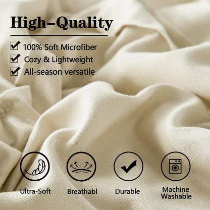 Yogeneg Grid Pinch Pleat Twin Full Queen King Comforter Set