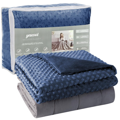 Cooling Weighted Blanket Microfiber Glass Bead Machine Washable Heavy Blanket