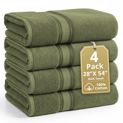 Zero Twist Cotton Bath Towel Set Quick Dry Ultra Absorbent Soft Towels