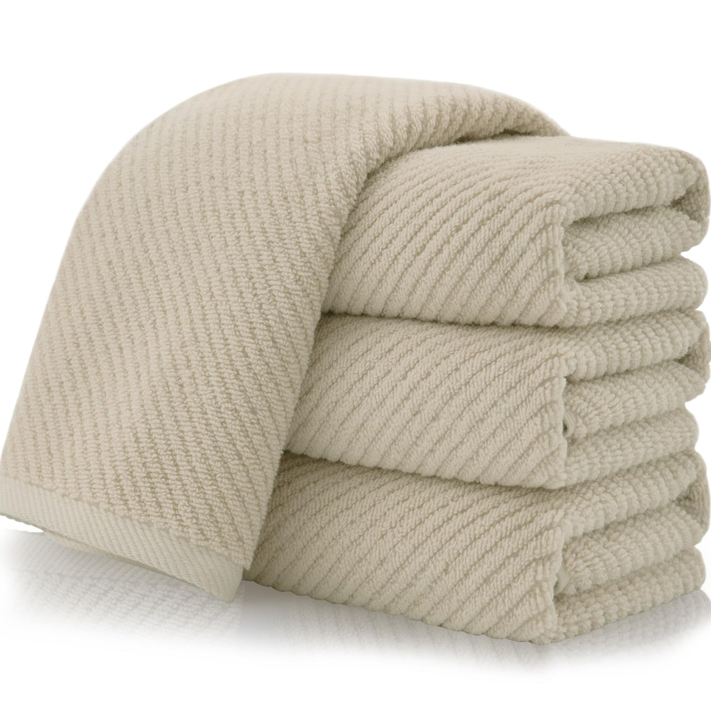Cotton Bath Towel Set 6 Piece Soft Quick Dry Bathroom Towels Large Gift Set