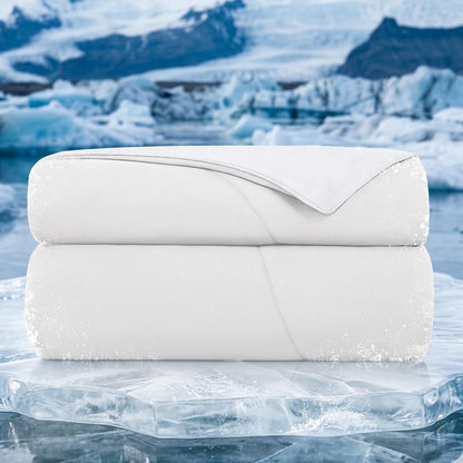 Cooling Comforter Double Sided Lightweight Ice Blanket Q-Max Breathable Summer Bedding