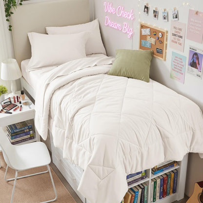 Comforter Set 7 Piece Bed in a Bag All Season Down Alternative Bedding