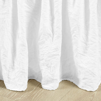 Ruched Ruffle Bed Skirt Elastic Wrap Around Bedding Dust Ruffle